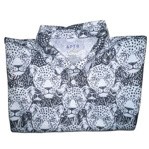 Apt. 9 Men's Monochrome Leopard Print Shirt